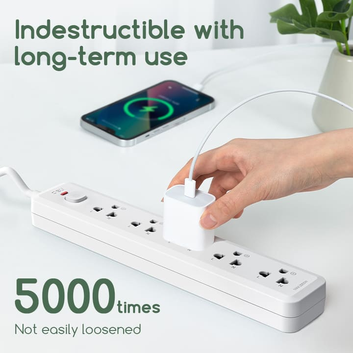 ct465 5 holes 3m thai conventional power strip supplier