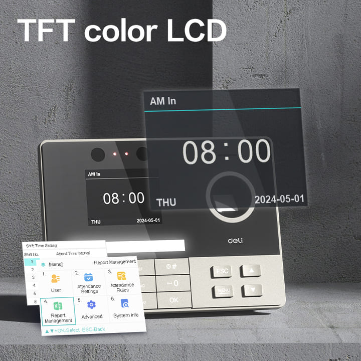 es171 fingerprint face attendence machine china