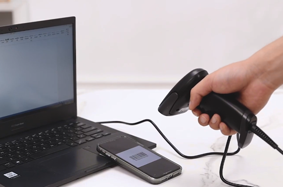 01 Deli ES216 Rotlicht-Scanner